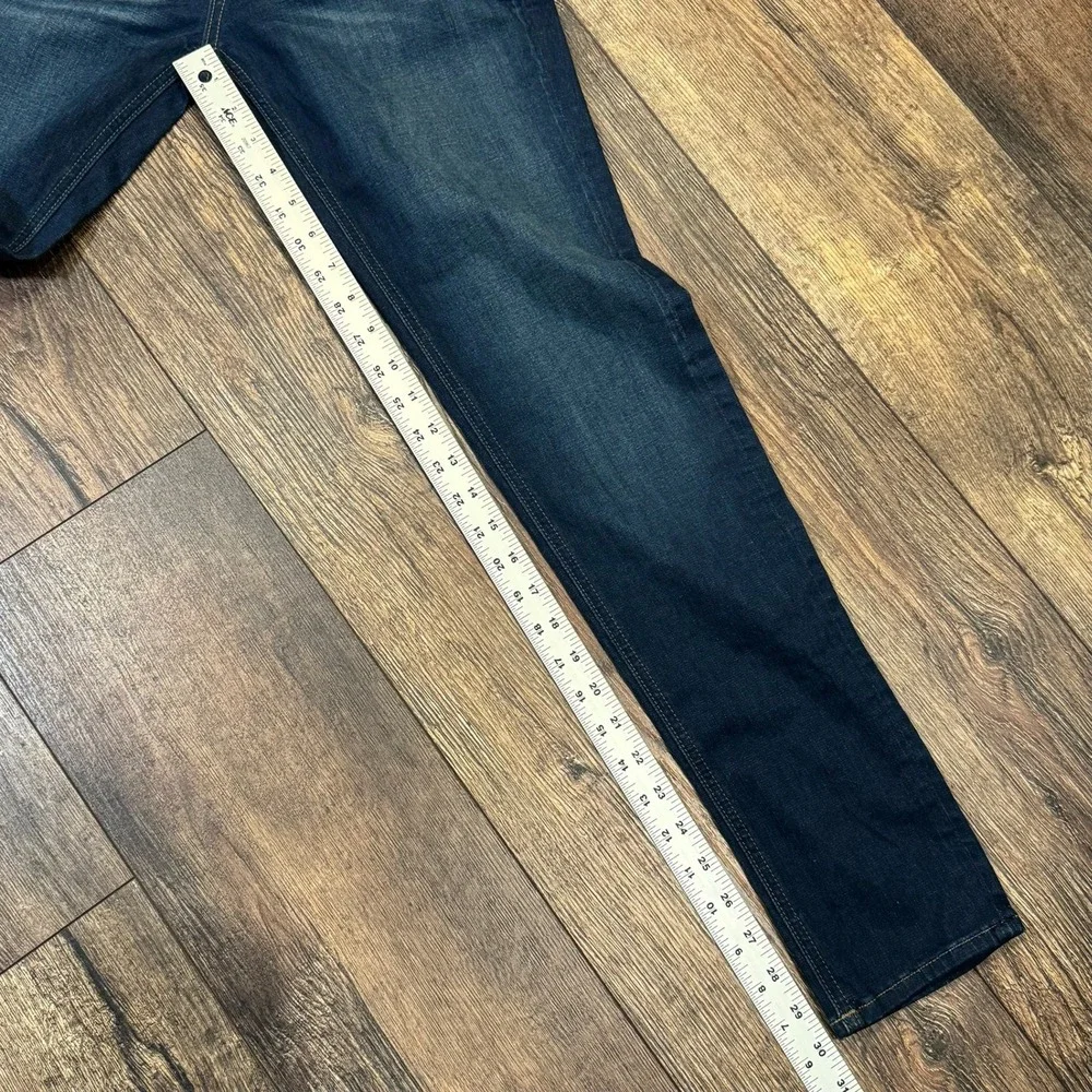 Rerock for Express‎ Y2K Low Rise Embroidered Blue Denim Skinny Jeans SIze 6
